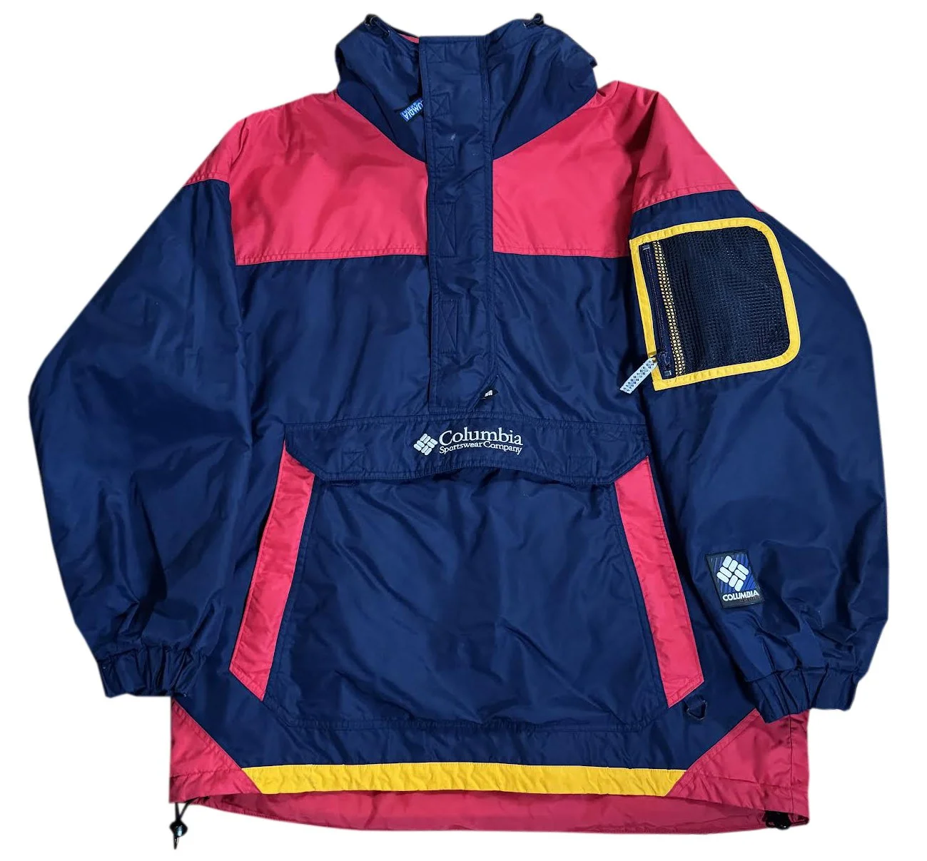 Vintage Columbia Sport Pullover Navy / Red Jacket (Size L) — RootsBK